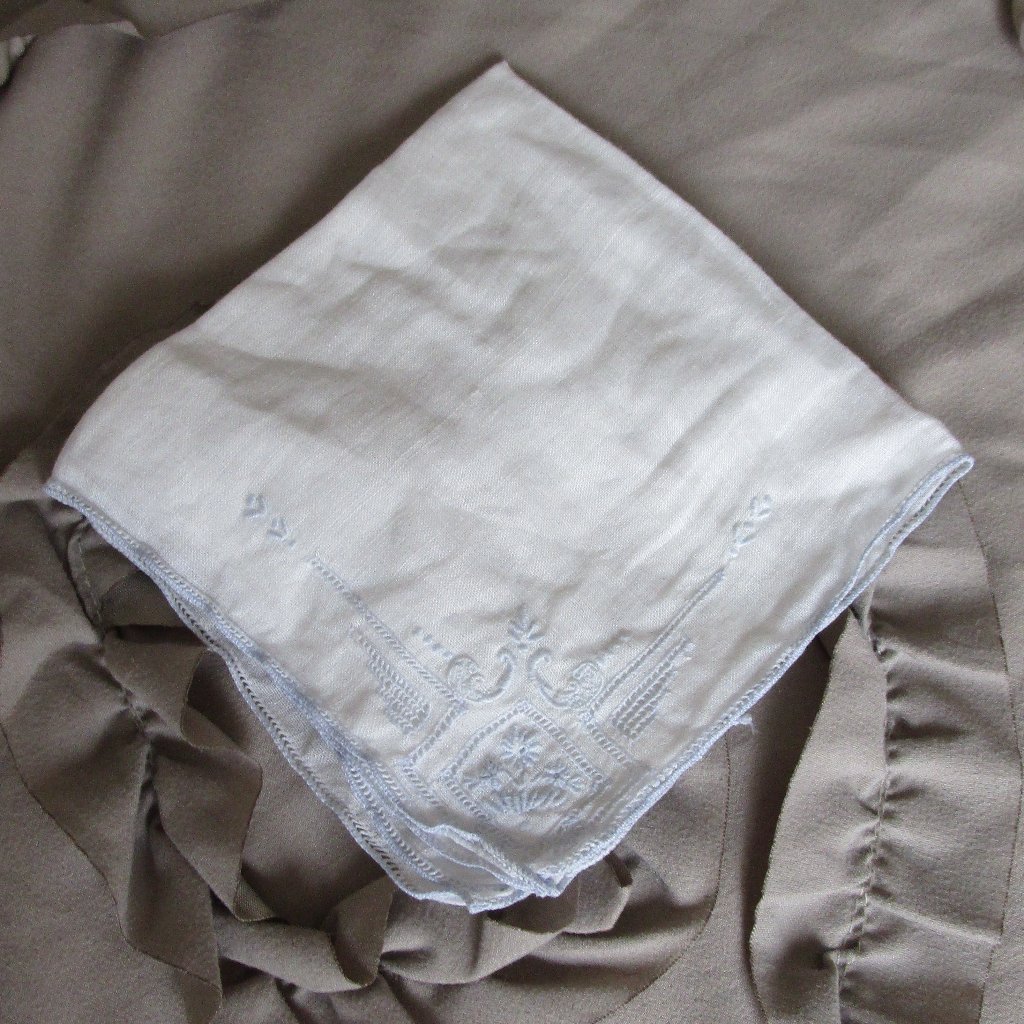 Antique Linen Handkerchief Pocket Square